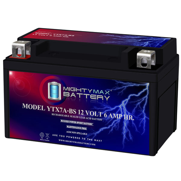 Mighty Max YTX7A-BS 12V 6Ah SLA AGM Motorcycle Battery
