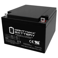 Mighty Max ML26-12 12V 26Ah T3 Terminal Rechargeable SLA AGM Battery