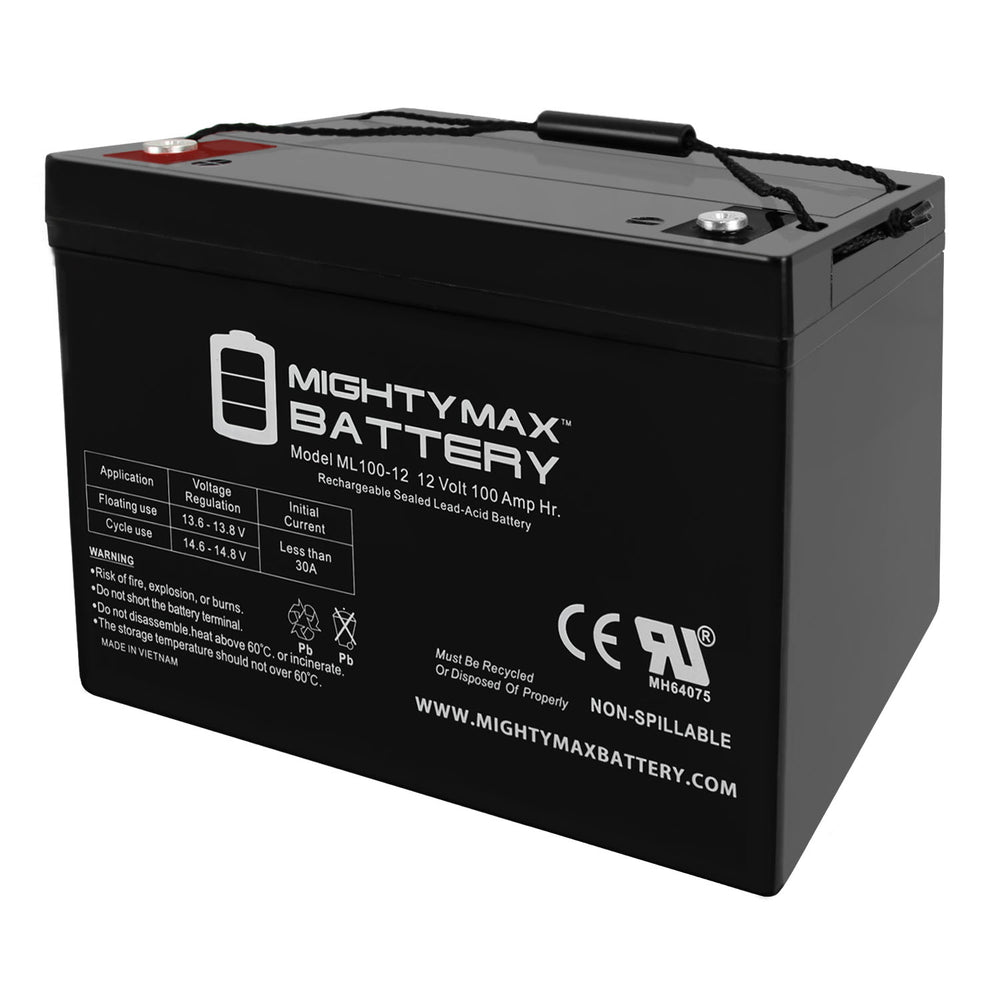 Mighty Max ML100-12 12V 100Ah Internal Thread Terminal Rechargeable SLA AGM Battery