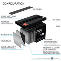 Mighty Max ML100-12 12V 100Ah Internal Thread Terminal Rechargeable SLA AGM Battery