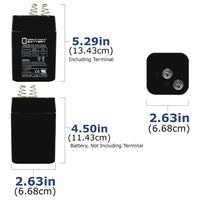 Mighty Max ML5-6S 6V 5Ah Spring S2 Terminal Rechargeable SLA AGM Battery