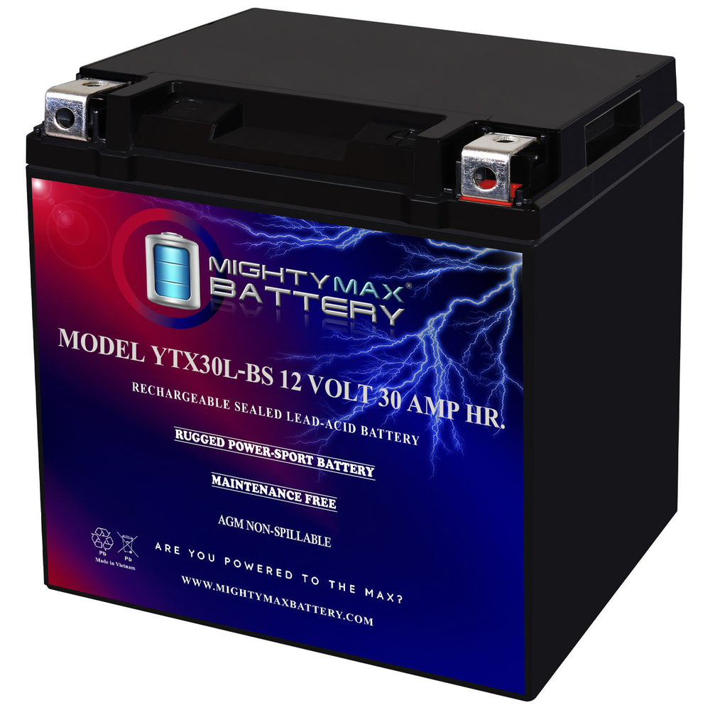 Mighty Max YTX30L-BS 12V 30Ah SLA AGM Motorcycle Battery