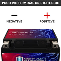 Mighty Max YTX30L-BS 12V 30Ah SLA AGM Motorcycle Battery