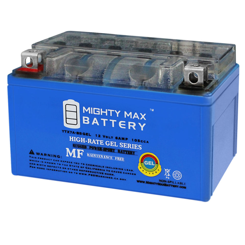 Mighty Max YTX7A-BS GEL 12V 6Ah SLA AGM Motorcycle Battery