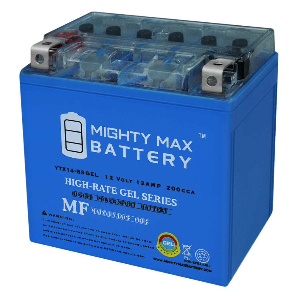Mighty Max YTX14-BS GEL 12V 12Ah SLA AGM Motorcycle Battery