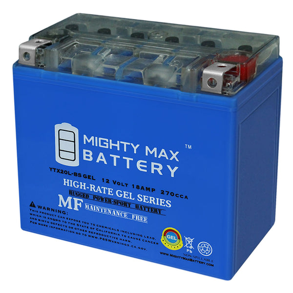 Mighty Max YTX20L-BS GEL 12V 18Ah SLA AGM Motorcycle Battery