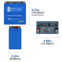 Mighty Max YTX16-BS GEL 12V 14Ah SLA AGM Motorcycle Battery