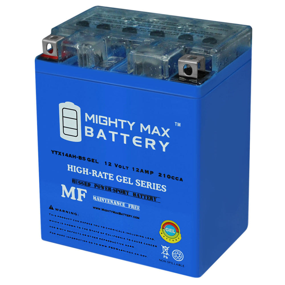 Mighty Max YTX14AH GEL 12V 12Ah SLA AGM Motorcycle Battery