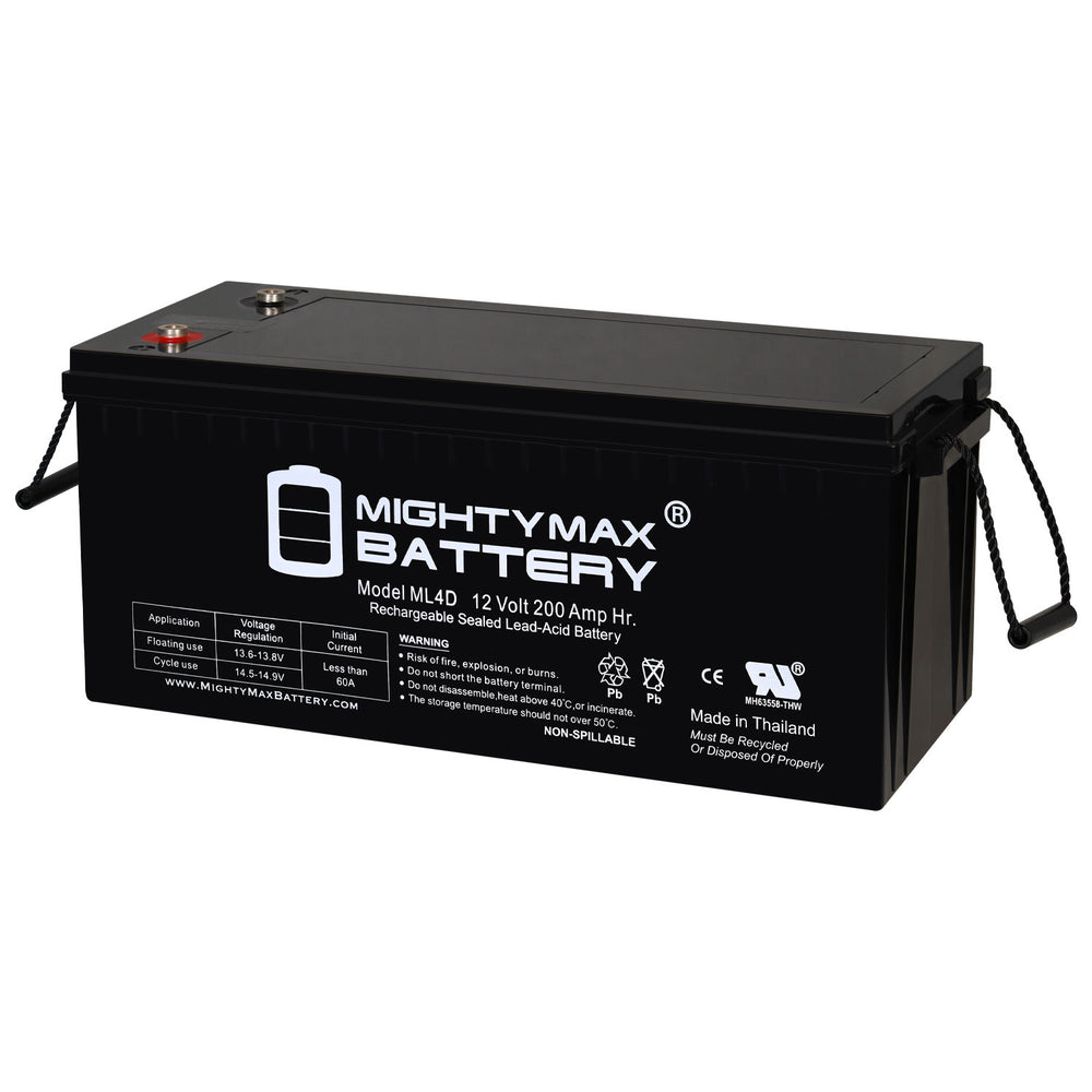 Mighty Max ML4D 12V 200Ah Internal Thread Terminal Rechargeable SLA AGM Battery