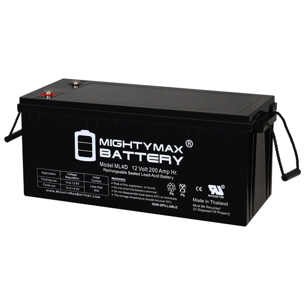Mighty Max ML4D 12V 200Ah Internal Thread Terminal Rechargeable SLA AGM Battery