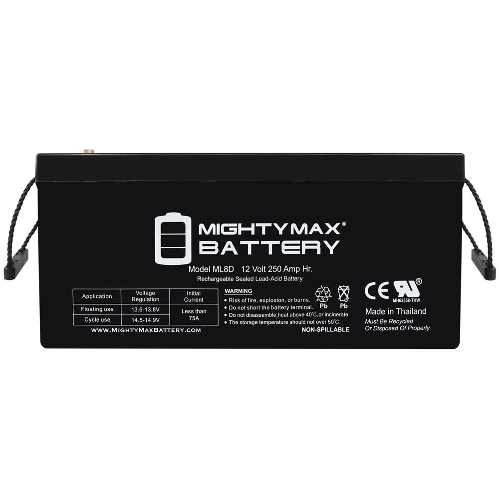 Mighty Max ML8D 12V 250Ah Internal Thread Terminal Rechargeable SLA AGM Battery