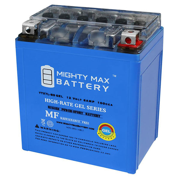 Mighty Max YTX7L-BS GEL 12V 6Ah SLA AGM Motorcycle Battery
