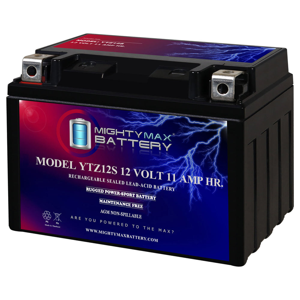 Mighty Max YTZ12S 12V 11Ah SLA AGM Motorcycle Battery
