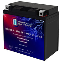 Mighty Max YTX14L-BS 12V 12Ah SLA AGM Motorcycle Battery