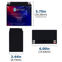 Mighty Max YTX14L-BS 12V 12Ah SLA AGM Motorcycle Battery