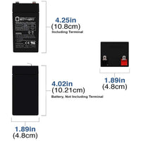 Mighty Max ML4.5-4 4V 4.5Ah F1 Terminal Rechargeable SLA AGM Battery