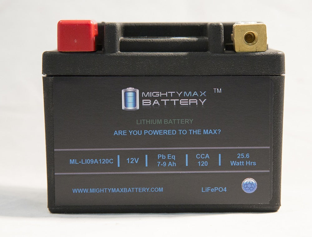Mighty Max ML-LI09L 12V 7-9Ah 120 CCA LiFePO4 PowerSport Battery