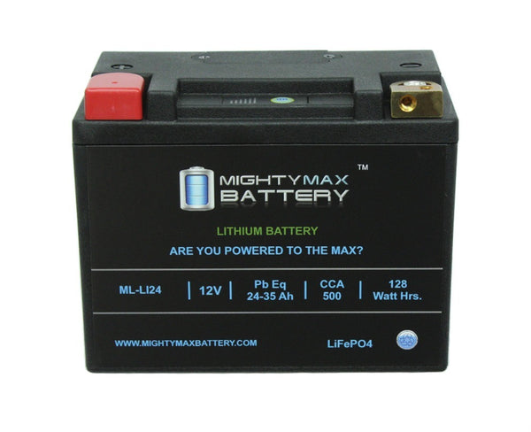 Mighty Max ML-LI24L 12V 24-35Ah 500 CCA LiFePO4 PowerSport Battery