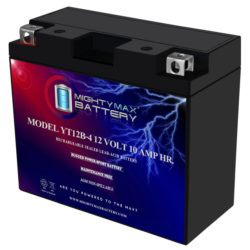 Mighty Max YT12B-4 12V 10Ah SLA AGM Motorcycle Battery
