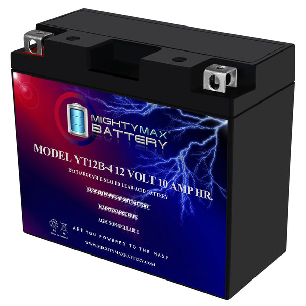 Mighty Max YT12B-4 12V 10Ah SLA AGM Motorcycle Battery