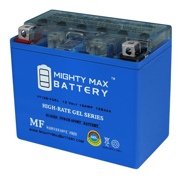 Mighty Max YT12B-4 GEL 12V 10Ah SLA AGM Motorcycle Battery