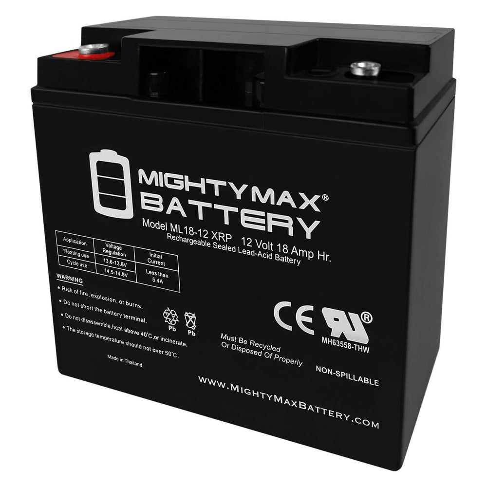Mighty Max ML18-12XRP 12V 18Ah Internal Thread Terminal Rechargeable SLA AGM Battery