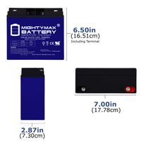 Mighty Max ML18-12GEL 12V 18Ah Internal Thread Terminal Rechargeable SLA AGM Battery