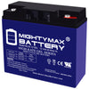 Mighty Max ML22-12GEL 12V 22Ah Internal Thread Terminal Rechargeable SLA AGM Battery