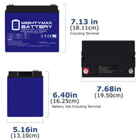 Mighty Max ML35-12GEL 12V 35Ah Internal Thread Terminal Rechargeable SLA AGM Battery