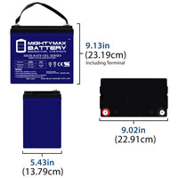 Mighty Max ML55-12GEL 12V 55Ah Internal Thread Terminal Rechargeable SLA AGM Battery