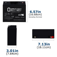 Mighty Max ML18-12INT 12V 18Ah Internal Thread Terminal Rechargeable SLA AGM Battery
