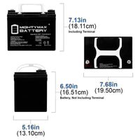 Mighty Max ML35-12INT 12V 35Ah Internal Thread Terminal Rechargeable SLA AGM Battery