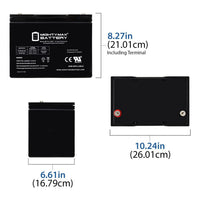Mighty Max ML75-12INT 12V 75Ah Internal Thread Terminal Rechargeable SLA AGM Battery