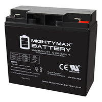 Mighty Max ML18-12F2 12V 18Ah F2 Terminal Rechargeable SLA AGM Battery