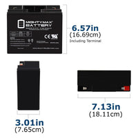 Mighty Max ML18-12F2 12V 18Ah F2 Terminal Rechargeable SLA AGM Battery