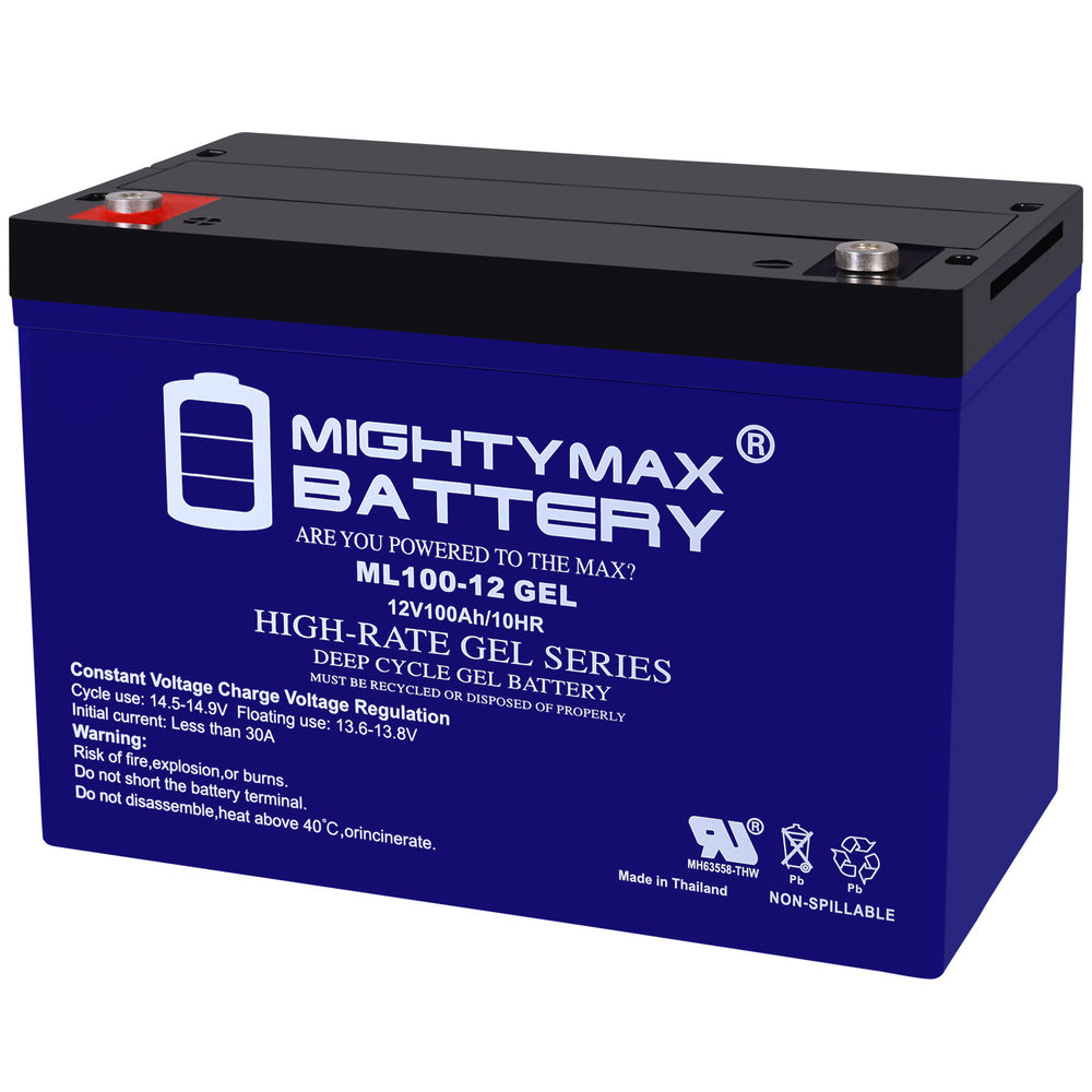 Mighty Max ML100-12GEL 12V 100Ah Internal Thread Terminal Rechargeable SLA AGM Battery