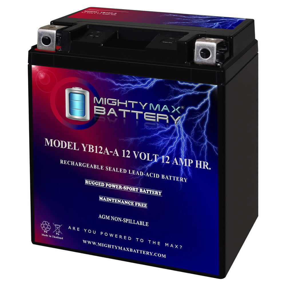Mighty Max YB12A-A 12V 12Ah SLA AGM Motorcycle Battery