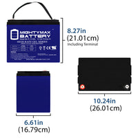 Mighty Max ML75-12GEL 12V 75Ah Internal Thread Terminal Rechargeable SLA AGM Battery
