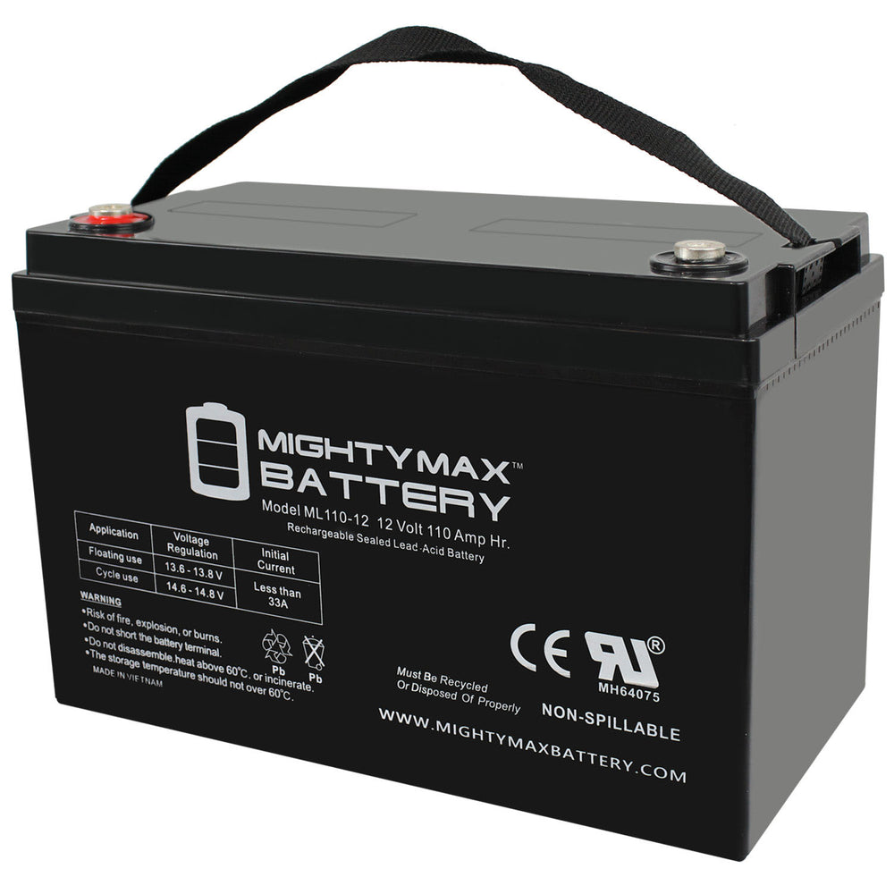 Mighty Max ML110-12 12V 110Ah Internal Thread Terminal Rechargeable SLA AGM Battery