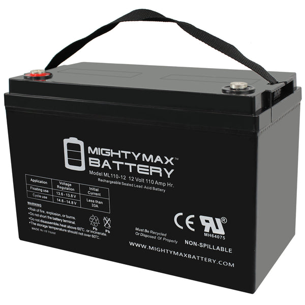 Mighty Max ML110-12 12V 110Ah Internal Thread Terminal Rechargeable SLA AGM Battery