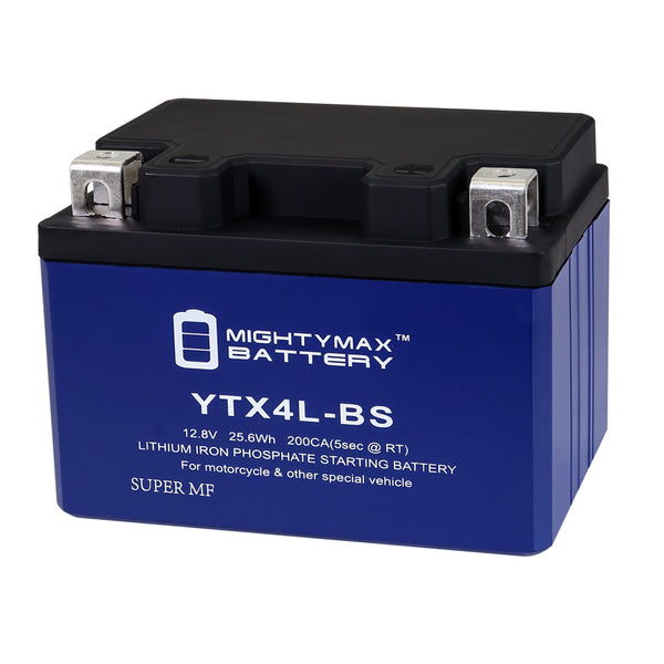 Mighty Max YTX4L-BS 12.8V 3Ah LiFePO4 PowerSport Battery