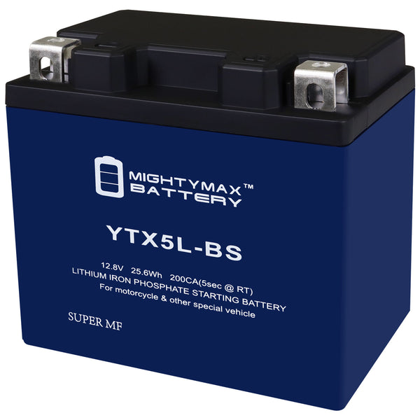 Mighty Max Battery YTX5L-BS 12V 4Ah LiFePO4 Deep Cycle Battery