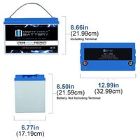 Mighty Max ML100-12LI 12V 100Ah LiFePO4 Deep Cycle Battery