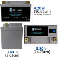 Mighty Max YTR9-BS 12.8V 8Ah LiFePO4 PowerSport Battery