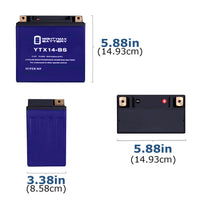 Mighty Max YTX14-BS 12.8V 12Ah LiFePO4 PowerSport Battery