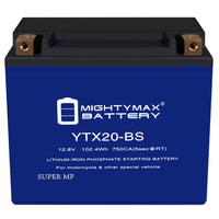 Mighty Max Battery YTX20-BS 12V 18Ah LiFePO4 Deep Cycle Battery