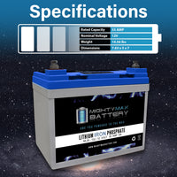 Mighty Max ML35-12LI 12V 35Ah LiFePO4 Deep Cycle Battery
