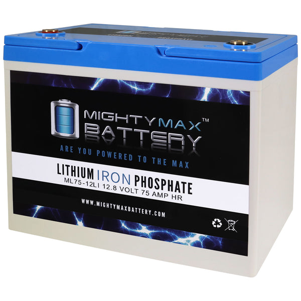 Mighty Max ML75-12LI 12V 75Ah LiFePO4 Deep Cycle Battery