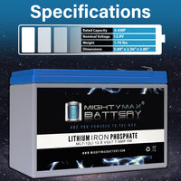 Mighty Max ML7-12LI 12V 7Ah LiFePO4 Deep Cycle Battery