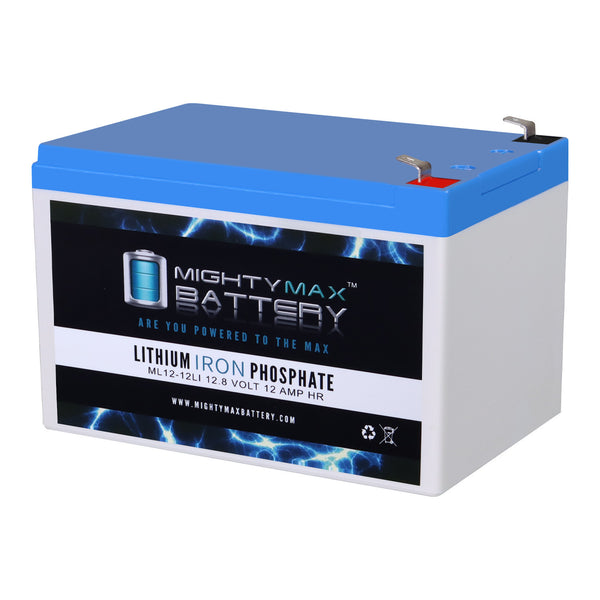 Mighty Max ML12-12LI 12V 12Ah LiFePO4 Deep Cycle Battery